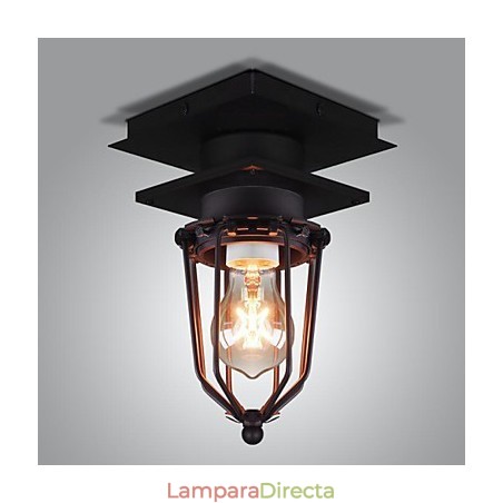Lámpara de pared retro de hierro forjado de un solo cabezal, estilo antiguo, estilo loft americano, lámpara de techo vintage con jaulas pequeñas. Lámpara de pared retro de hierro forjado de un solo cabezal, estilo antiguo, estilo loft americano, lámpara de techo vintage con jaulas pequeñas.