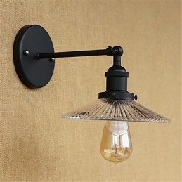 Apliques de pared con luz ambiental y protección ocular de estilo mini con pintura retro campestre