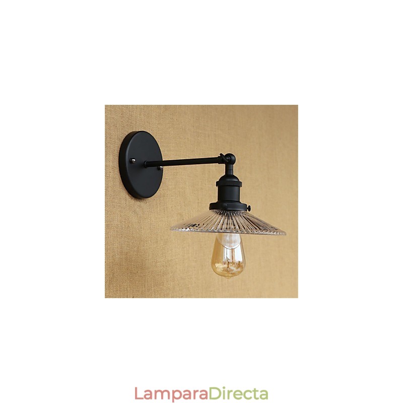 Apliques de pared con luz ambiental y protección ocular de estilo mini con pintura retro campestre