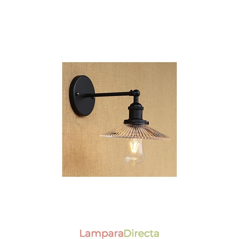Apliques de pared con luz ambiental y protección ocular de estilo mini con pintura retro campestre