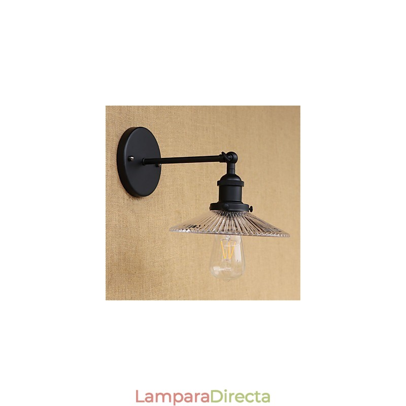 Apliques de pared con luz ambiental y protección ocular de estilo mini con pintura retro campestre