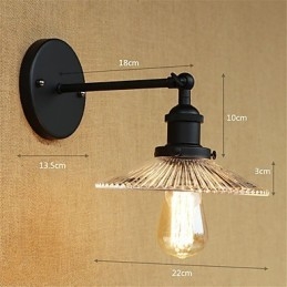 Apliques de pared con luz ambiental y protección ocular de estilo mini con pintura retro campestre