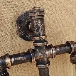 Lámpara de pared con interruptor para restaurante, bar, hierro, pipa de agua, botella de vino, transparente