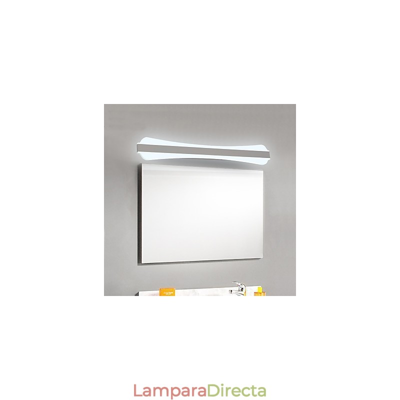 Lámpara de espejo de 10 W de alta calidad, luces de baño de acero inoxidable y acrílico, luces de pared, iluminación de maquillaje