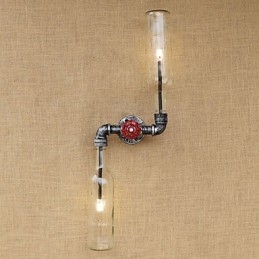 Aplique de pared de latón rústico Lodge para iluminación ambiental.