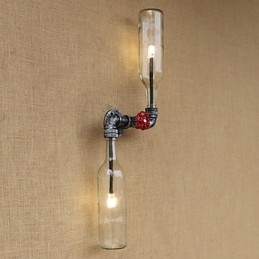 Aplique de pared de latón rústico Lodge para iluminación ambiental.