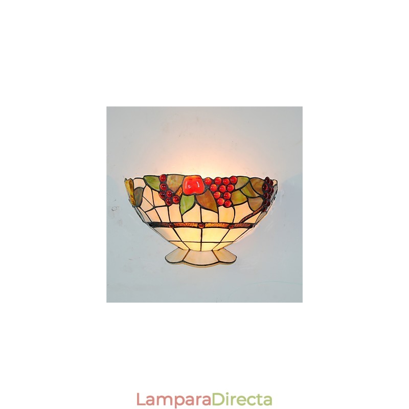Lámparas de pared estilo retro campestre con pantalla de cristal para sala de estar, dormitorio, restaurante, cafetería, bar, apliques de pared
