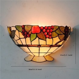 Lámparas de pared estilo retro campestre con pantalla de cristal para sala de estar, dormitorio, restaurante, cafetería, bar, apliques de pared