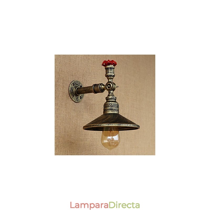 Apliques de pared con luz ambiental con pintura rústica tipo cabaña