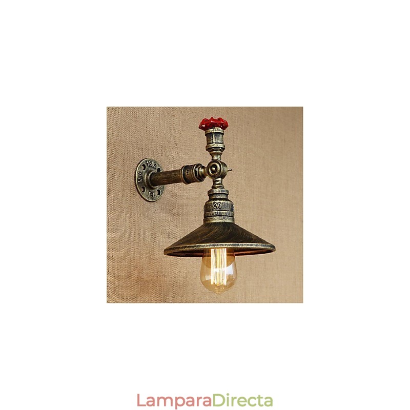 Apliques de pared con luz ambiental con pintura rústica tipo cabaña