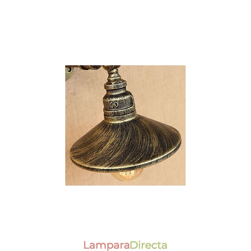 Apliques de pared con luz ambiental con pintura rústica tipo cabaña