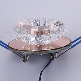 Lámpara de techo moderna de bajo consumo, lámpara de techo de cristal, lámpara con bombilla empotrada