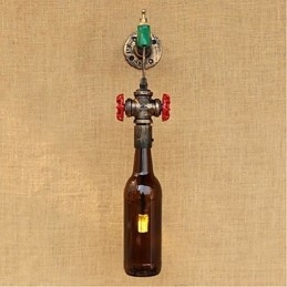Lámpara de pared moderna y creativa con forma de botella.