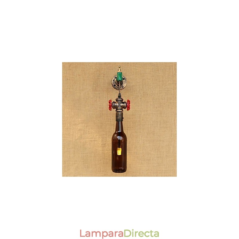 Lámpara de pared moderna y creativa con forma de botella.