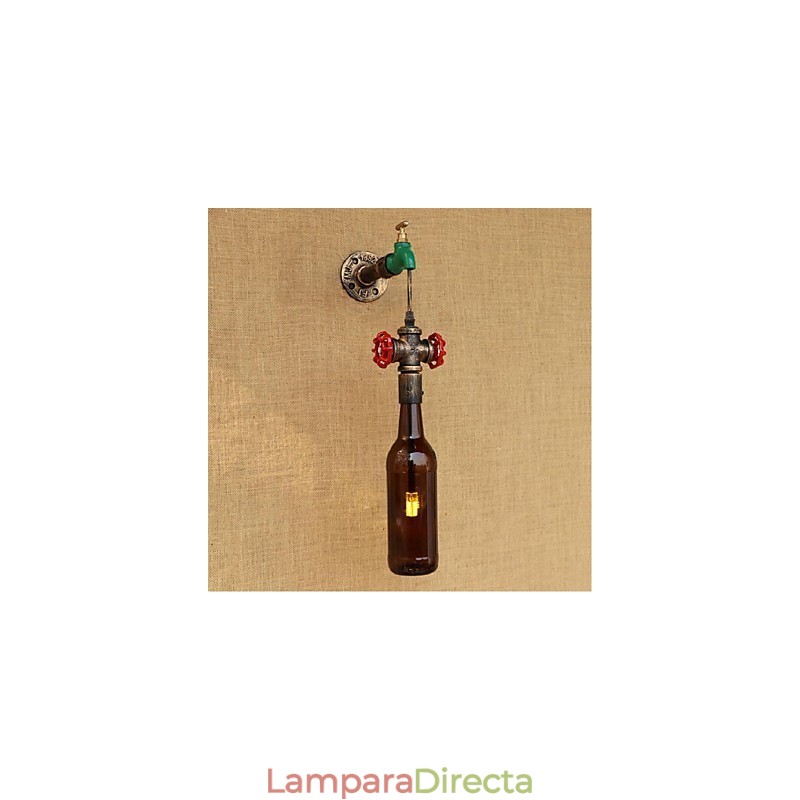 Lámpara de pared moderna y creativa con forma de botella.