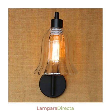 Lámpara de ambiente de brazo oscilante con acabado rústico de óxido negro estilo Lodge Country. Lámpara de ambiente de brazo oscilante con acabado rústico de óxido negro estilo Lodge Country.
