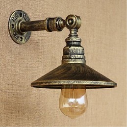 Lámpara de pared de tubería de agua nórdica de estilo industrial