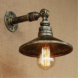 Lámpara de pared de tubería de agua nórdica de estilo industrial