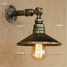 Lámpara de pared de tubería de agua nórdica de estilo industrial