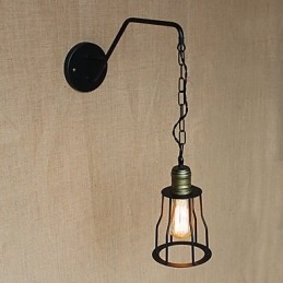 Lámpara de pared de hierro para pasillos de cadena de cafeterías y restaurantes