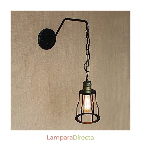 Lámpara de pared de hierro para pasillos de cadena de cafeterías y restaurantes Lámpara de pared de hierro para pasillos de cadena de cafeterías y restaurantes
