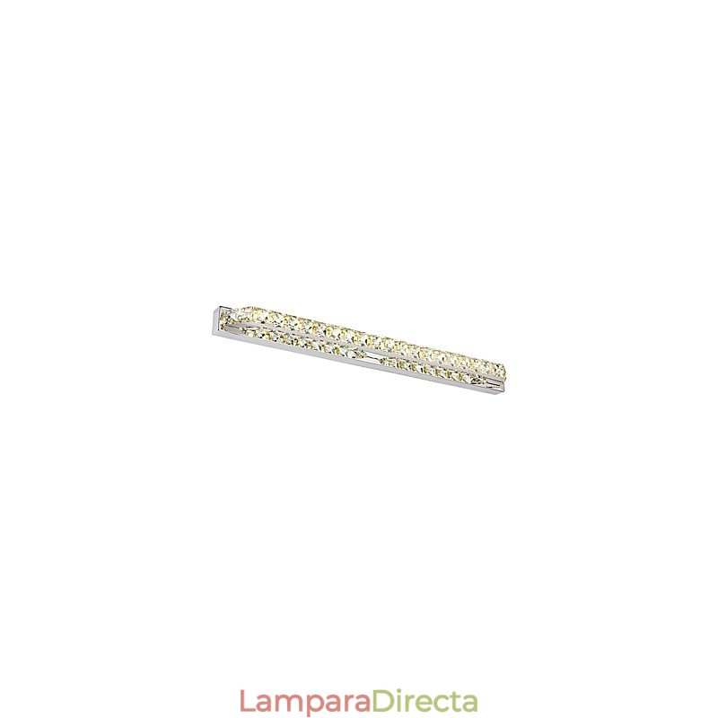 Lámpara de espejo larga de alta calidad para baño, lámpara de pared de metal y cristal.
