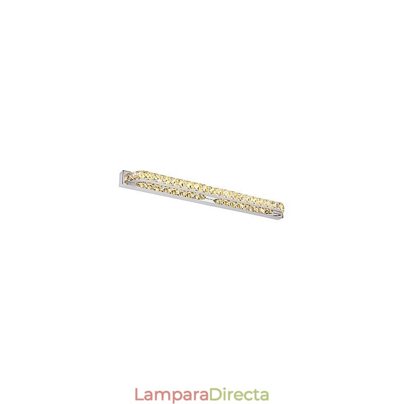 Lámpara de espejo larga de alta calidad para baño, lámpara de pared de metal y cristal.