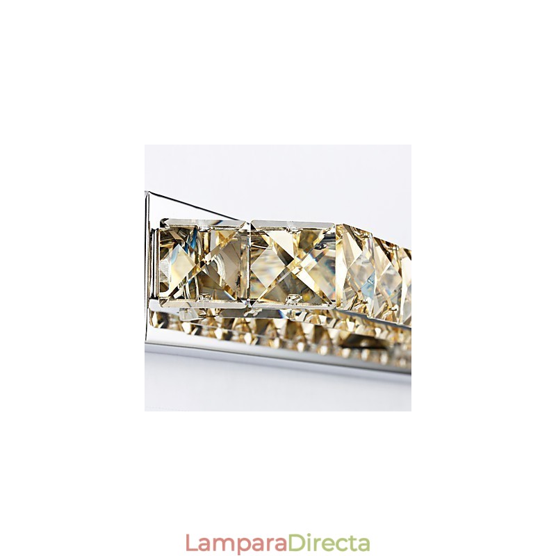 Lámpara de espejo larga de alta calidad para baño, lámpara de pared de metal y cristal.