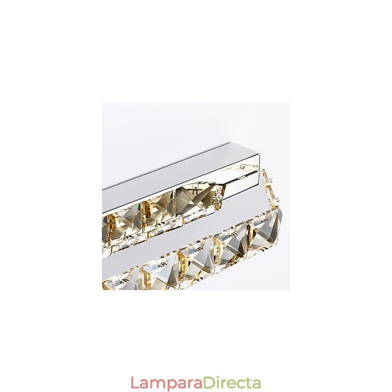Lámpara de espejo larga de alta calidad para baño, lámpara de pared de metal y cristal.
