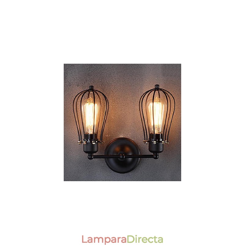 Lámpara de pared de hierro estilo pueblo americano de pomelo retro, lámpara de pared para pasillo de restaurante antiguo