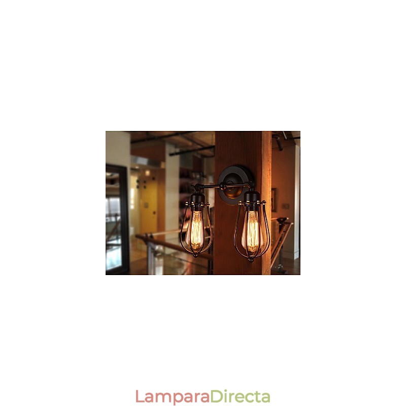 Lámpara de pared de hierro estilo pueblo americano de pomelo retro, lámpara de pared para pasillo de restaurante antiguo