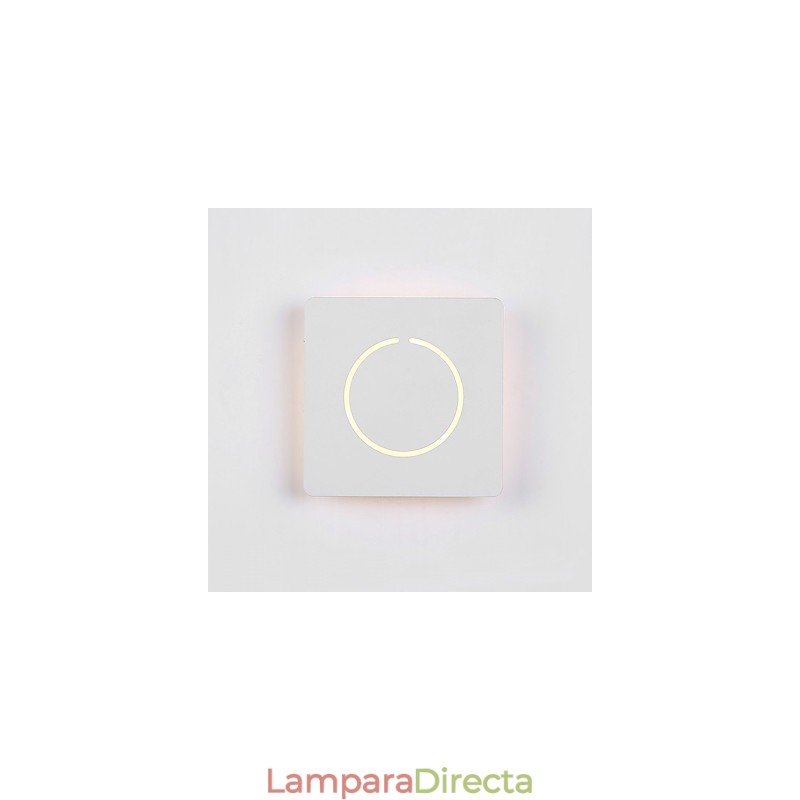 Lámpara de pared con función de pintura contemporánea moderna integrada para luz ambiental.