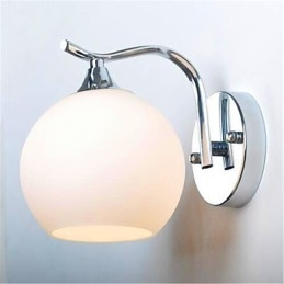 Apliques de pared con luz ambiental moderna y contemporánea con acabado galvanizado para protección ocular de estilo mini.