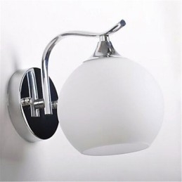 Apliques de pared con luz ambiental moderna y contemporánea con acabado galvanizado para protección ocular de estilo mini.