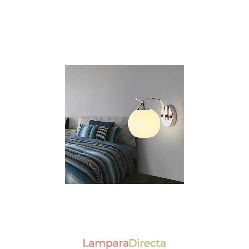 Apliques de pared con luz ambiental moderna y contemporánea con acabado galvanizado para protección ocular de estilo mini.