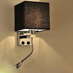 Lámpara de noche moderna con diseño creativo de tela para pasillo y balcón en la habitación de un hotel.