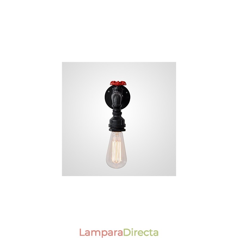 Lámparas de pared con forma de tubería de agua, estilo industrial retro, creativas, de metal, para restaurantes, cafeterías, bares, mesas de bar, apliques de pared.