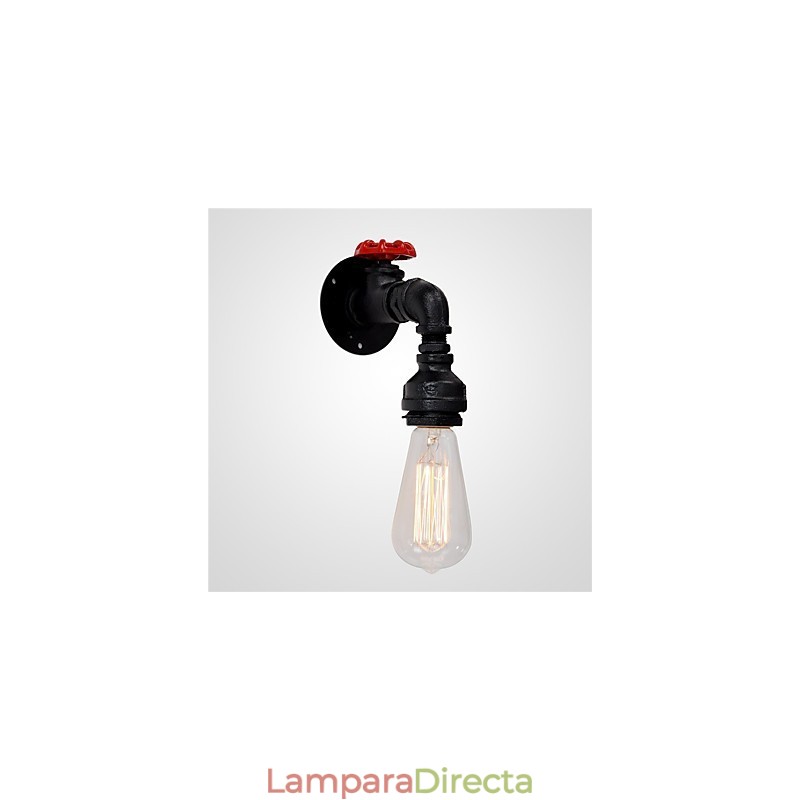 Lámparas de pared con forma de tubería de agua, estilo industrial retro, creativas, de metal, para restaurantes, cafeterías, bares, mesas de bar, apliques de pared.