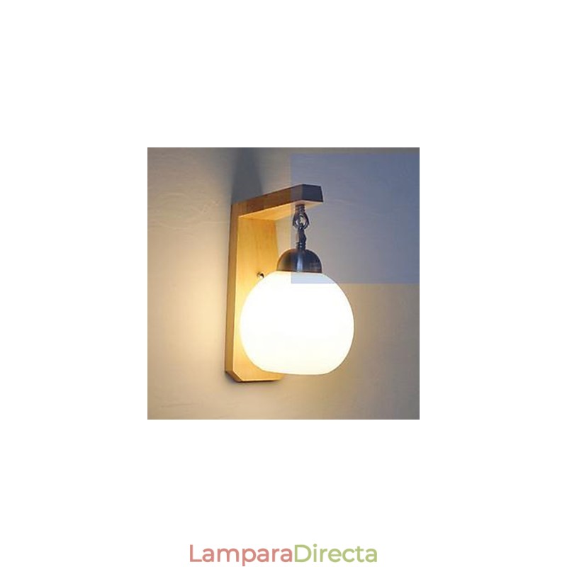 Lámpara de pared de madera con diseño de escalera de estilo japonés para dormitorio y mesita de noche.