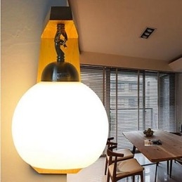 Lámpara de pared de madera con diseño de escalera de estilo japonés para dormitorio y mesita de noche.