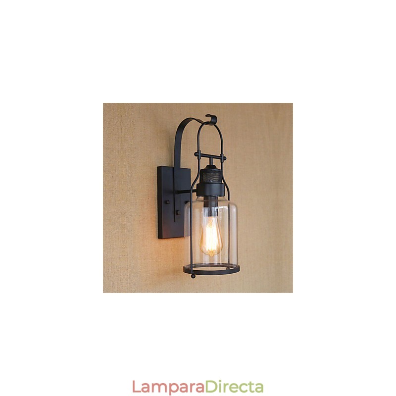 Acabado de óxido negro retro rústico estilo cabaña para protección ocular y luz ambiental.
