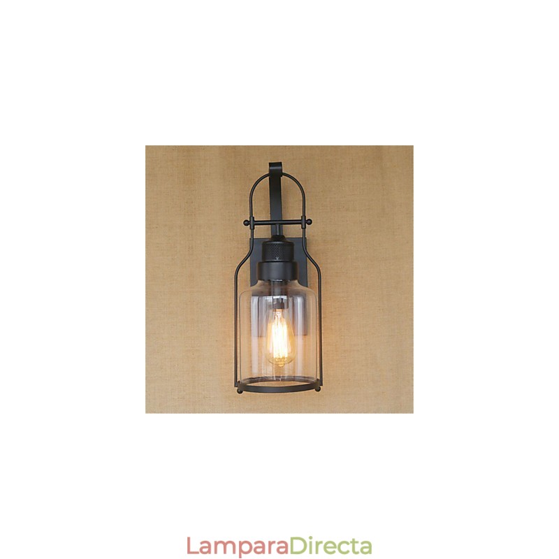 Acabado de óxido negro retro rústico estilo cabaña para protección ocular y luz ambiental.