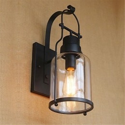 Acabado de óxido negro retro rústico estilo cabaña para protección ocular y luz ambiental.