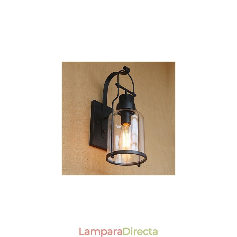 Acabado de óxido negro retro rústico estilo cabaña para protección ocular y luz ambiental.