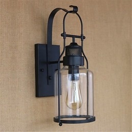 Acabado de óxido negro retro rústico estilo cabaña para protección ocular y luz ambiental.