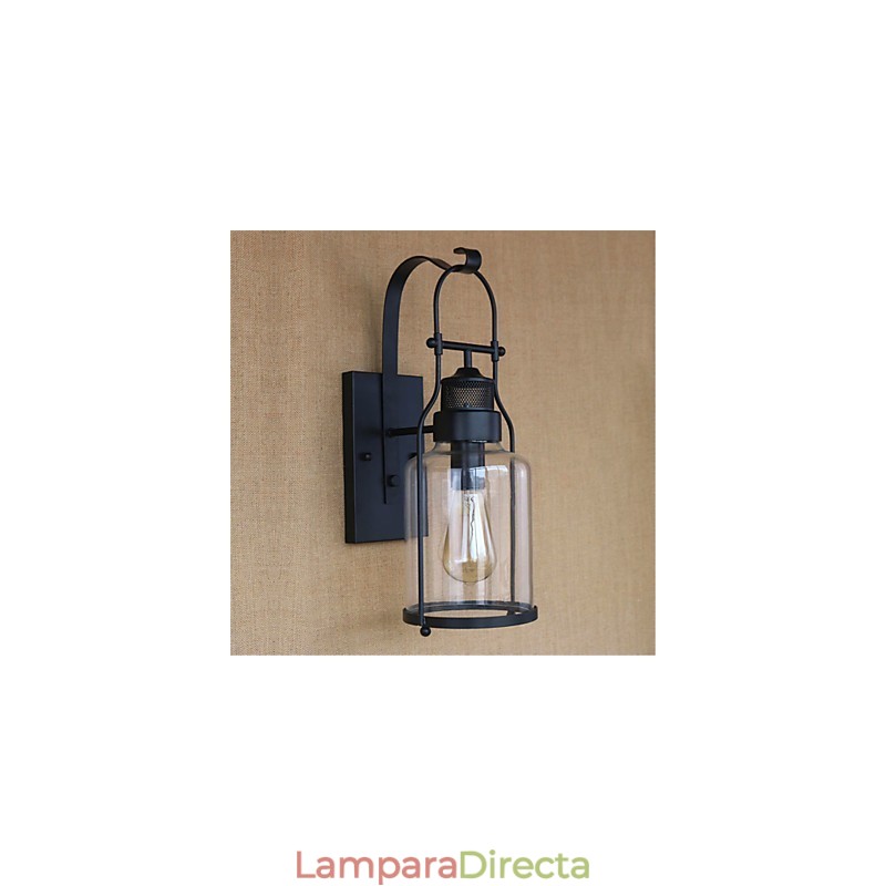 Acabado de óxido negro retro rústico estilo cabaña para protección ocular y luz ambiental.