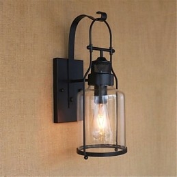 Acabado de óxido negro retro rústico estilo cabaña para protección ocular y luz ambiental.