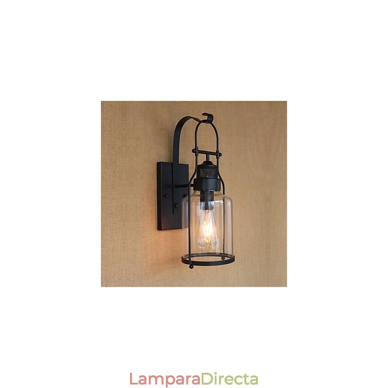 Acabado de óxido negro retro rústico estilo cabaña para protección ocular y luz ambiental.