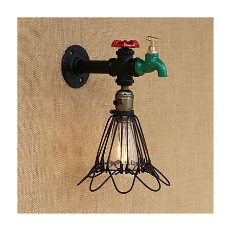 Aplique de pared con luz ambiental estilo mini con pintura retro campestre Aplique de pared con luz ambiental estilo mini con pintura retro campestre