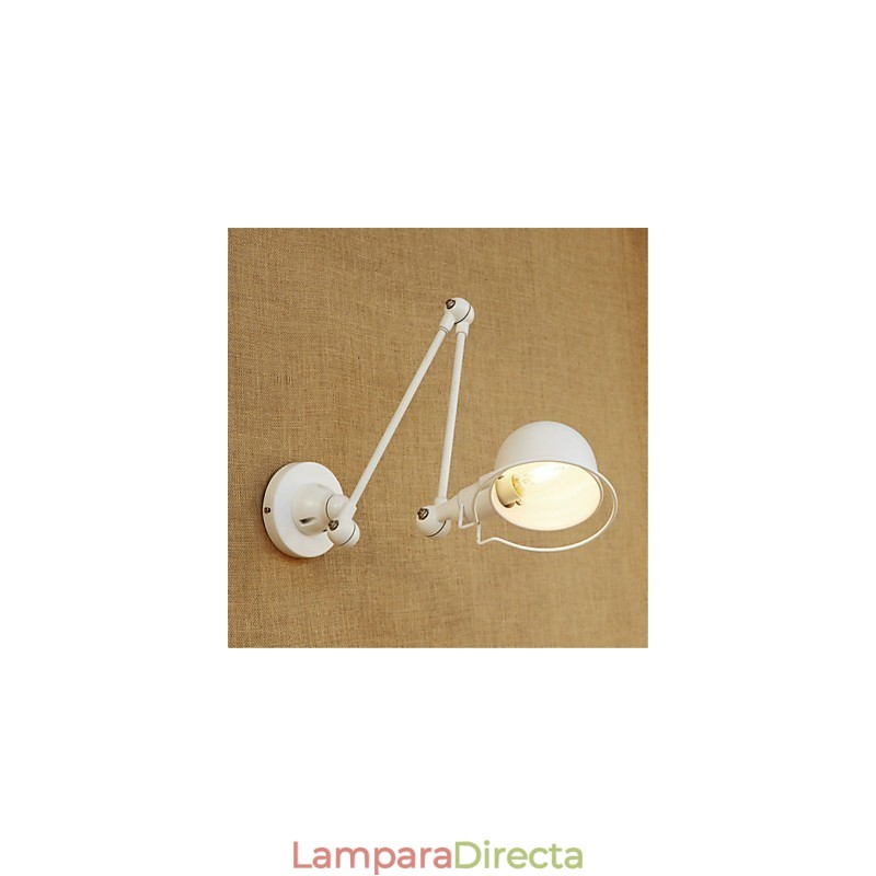 Lámpara colgante de estilo rústico contemporáneo con brazo oscilante, luz ambiental y protección para los ojos.